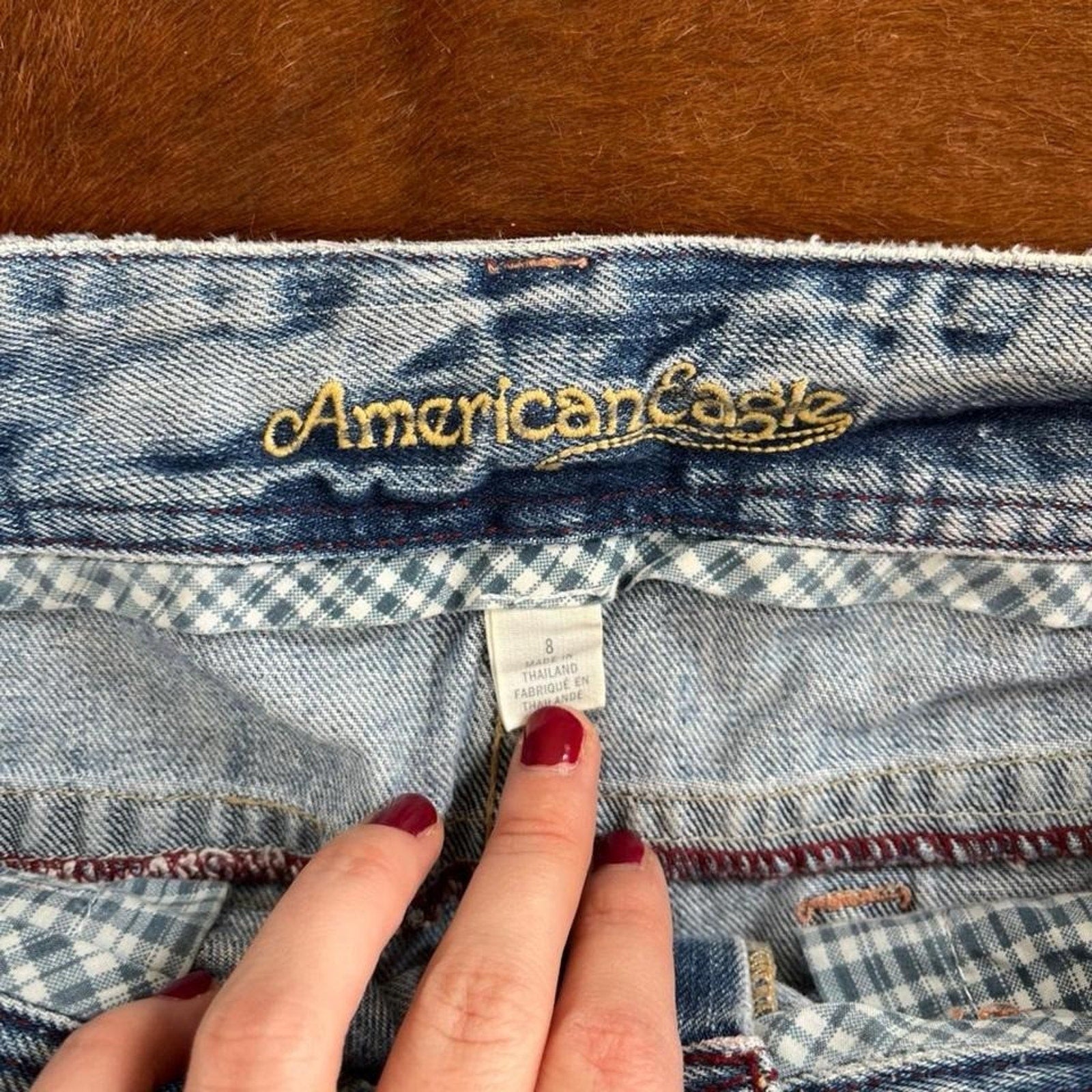 American Eagle Vintage Y2K Low-Rise Denim Mini Skirt – Size 8